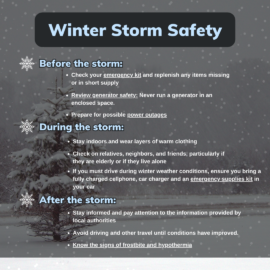 HRECC Shares Winter Storm Safety Tips Ahead of Tomorrow’s Storm